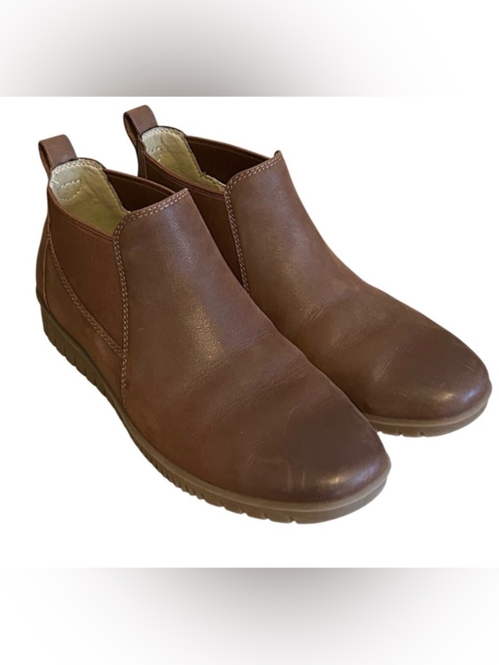 Dansko Women's Louisa brown leather Chelsea Ankle boot 38/8 comfort casual city